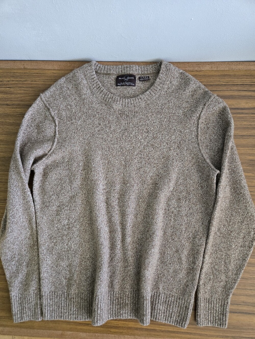 Classic Men's 2X Luxe Lambswool Blend Crewneck Sweater Heather Brown Academia